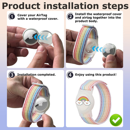 AirTag Armbånd - Rainbow